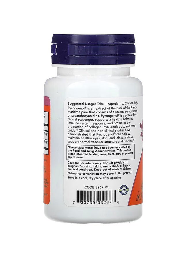 Now Foods Pycnogenol 100 mg Dietary Supplement - 60 Veg Capsules - Image 3