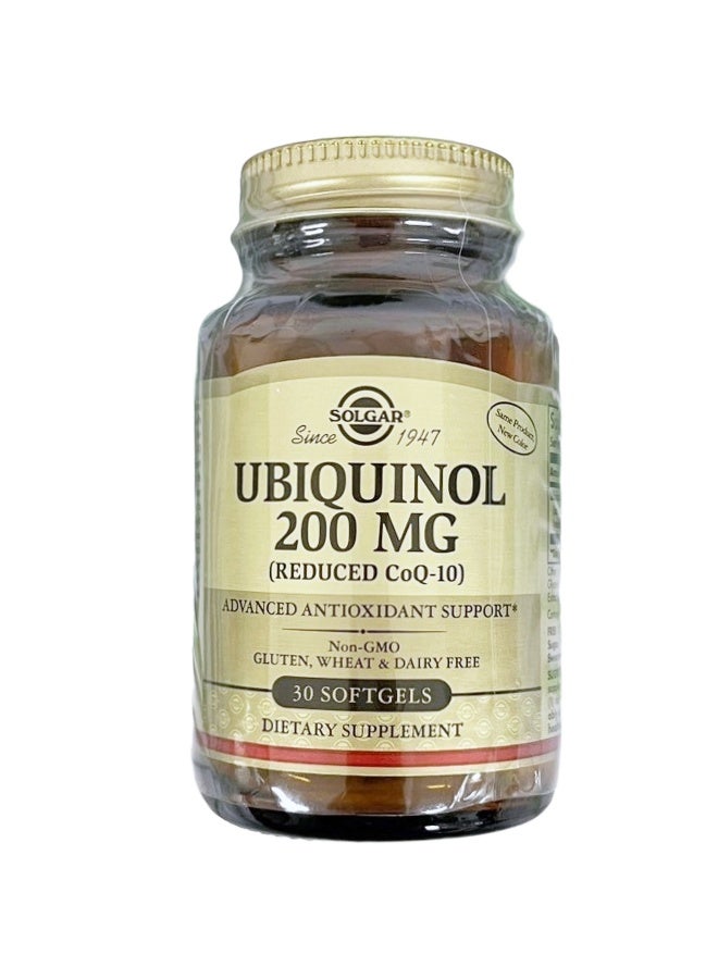Solgar Ubiquinol (Reduced CoQ10), 200 mg, 30 Softgels Packaging May Vary - Image 1