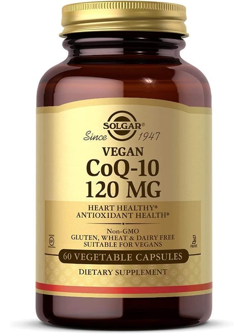 Vegan CoQ-10, 120 mg - 60  Vegetable Capsules