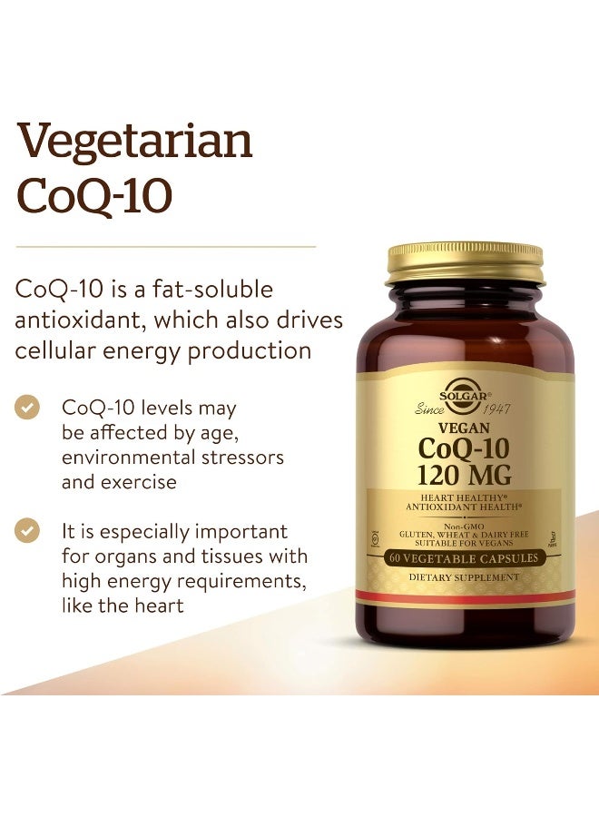Vegan CoQ-10, 120 mg - 60  Vegetable Capsules