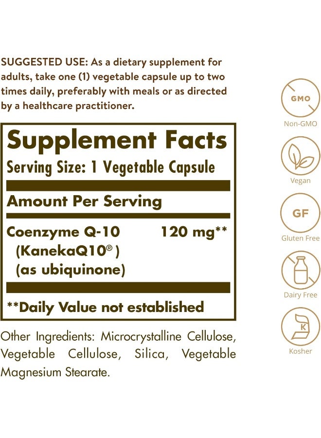 Vegan CoQ-10, 120 mg - 60  Vegetable Capsules