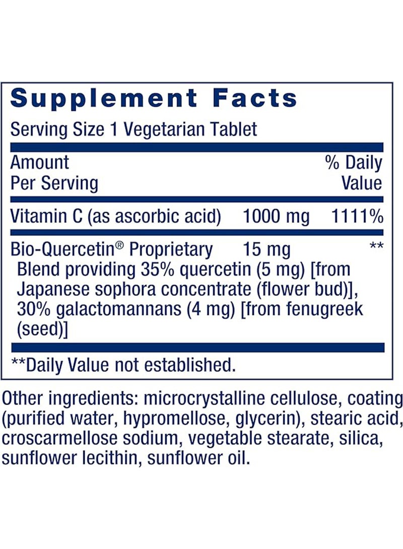 Life Extension Vitamin C And Bio-Quercetin Phytosome for Immune Support 250 Vegetarian Tablets