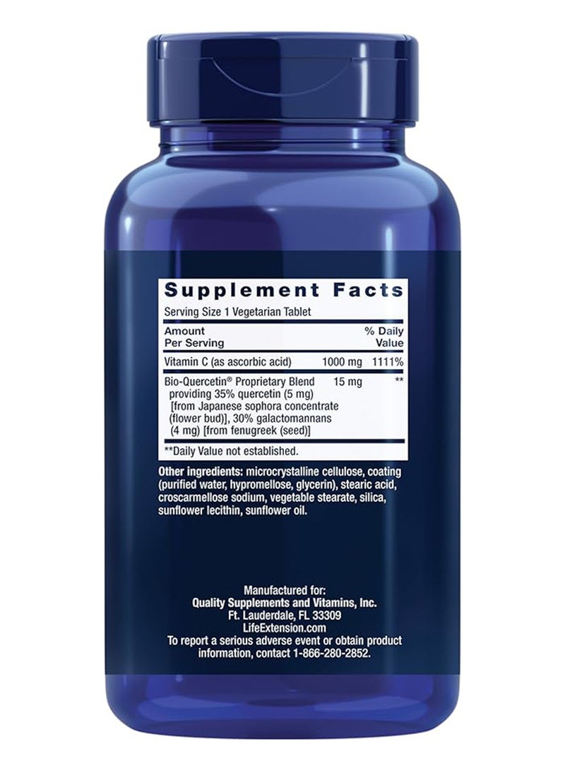 Life Extension Vitamin C And Bio-Quercetin Phytosome for Immune Support 250 Vegetarian Tablets