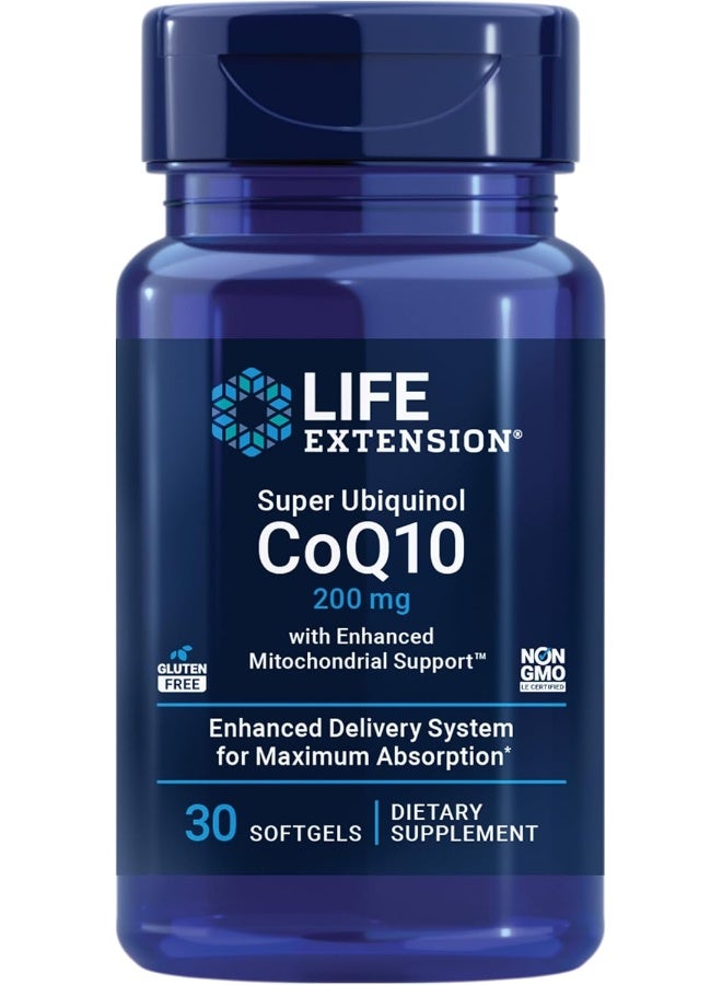 Life Extension Super Ubiquinol CoQ10, 200 mg, 30 Softgels Packaging May Vary - Image 1