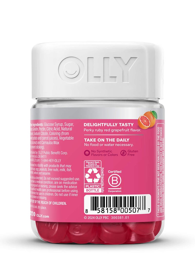 OLLY Undeniable Beauty, Grapefruit, 60 Gummies - Image 3