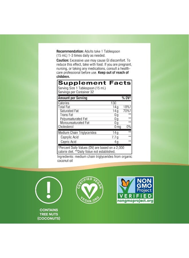 Nature's Way Organic Mct Oil Brain And Body Fuel 480 Ml  - Image 4