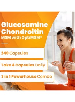 Glucosamine Chondroitin MSM with OptiMSM 240 Capsules Packaging May Vary - pnsku/N32476009A/45/_/1724655550/38c84d3f-709d-494d-9fe8-7a18d94377ed