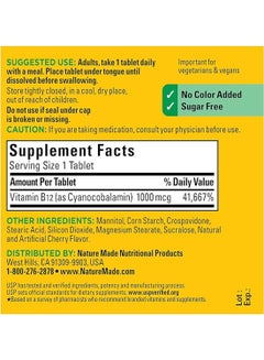 Nature Made Fast Dissolve B-12, 1000mcg - 50 Tablets  - Image 2