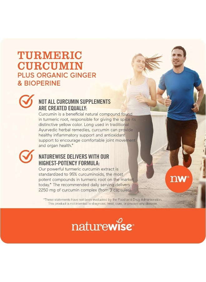 NatureWise ORGANIC Turmeric Curcumin, 180 Vegan Capsules - Image 5