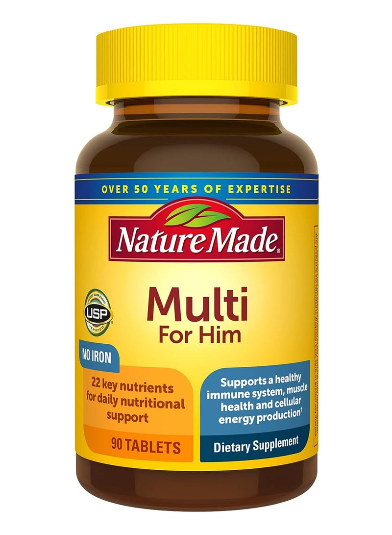 Nature Made Men's Multi Dietary Supplement - 90 Tablets - Image 1