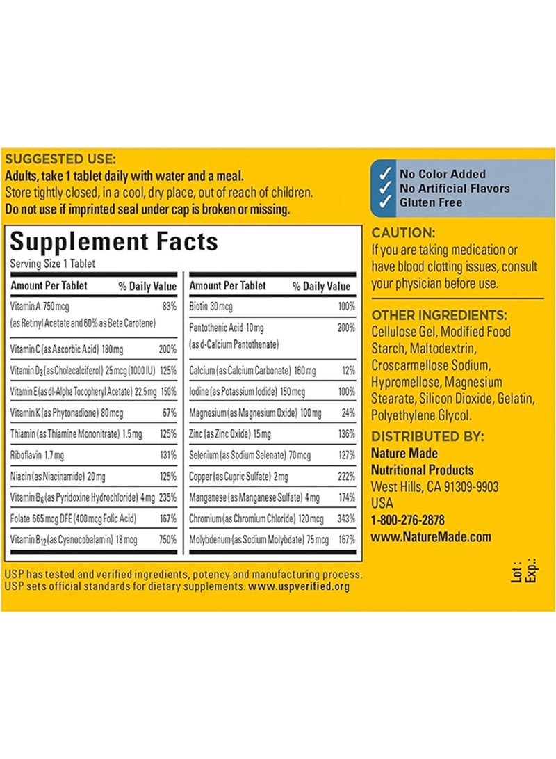 Nature Made Men's Multi Dietary Supplement - 90 Tablets - Image 2