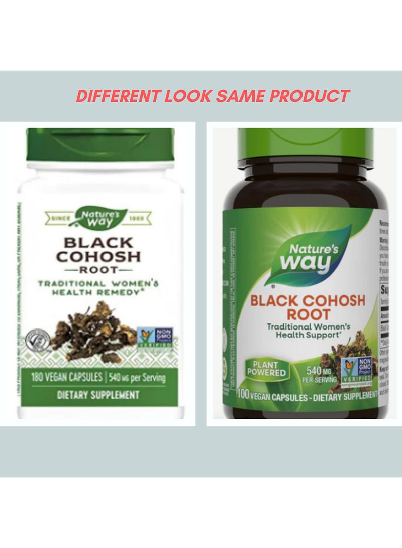 Nature's Way Black Cohosh Root 540 mg - 180 Capsules - Image 1