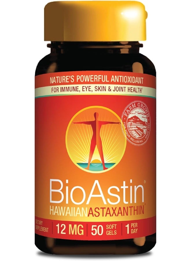 Nutrex Hawaii - BioAstin Hawaiian Astaxanthin, 12 mg, 50 Softgels - Image 1