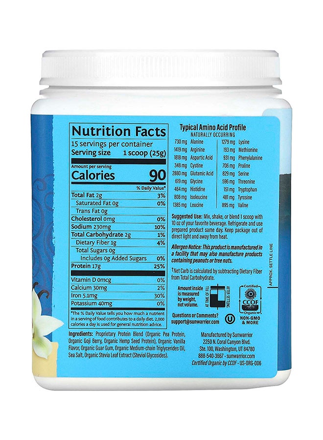 Sunwarrior Warrior Blend, Protein, Vanilla, 13.2 oz - Image 2