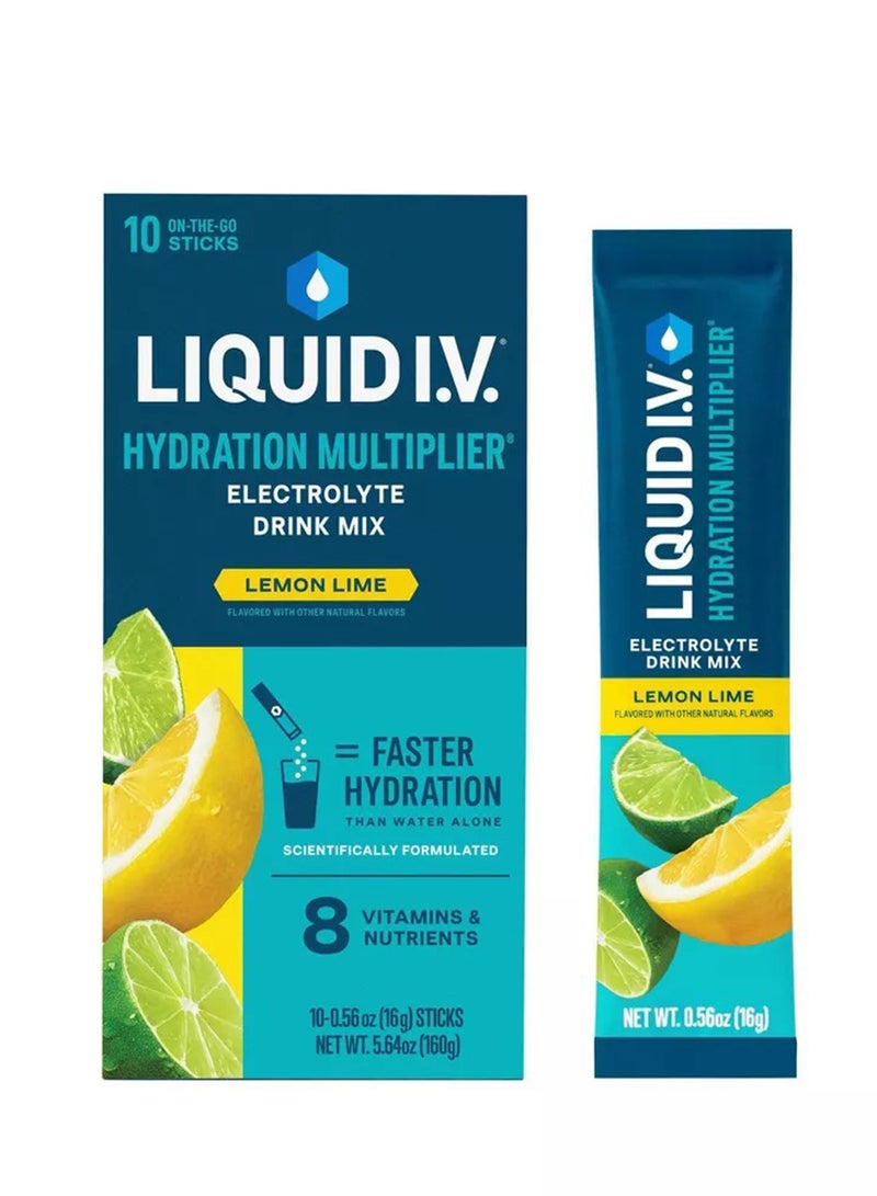 ليكويد آي.في. عبوة مشروب إلكتروليتي هايدريشن مالتيبلاير من 8 قطع - نكهة الليمون الحمضي - Image 1