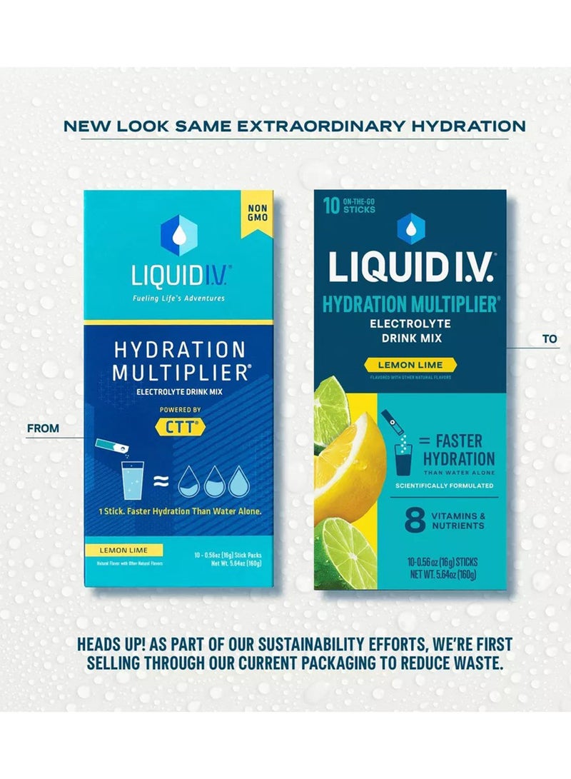 ليكويد آي.في. عبوة مشروب إلكتروليتي هايدريشن مالتيبلاير من 8 قطع - نكهة الليمون الحمضي - Image 2