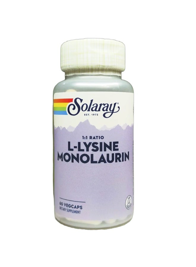 Solaray L-Lysine Monolaurin + Immune Support 60 VegCaps  - Image 3