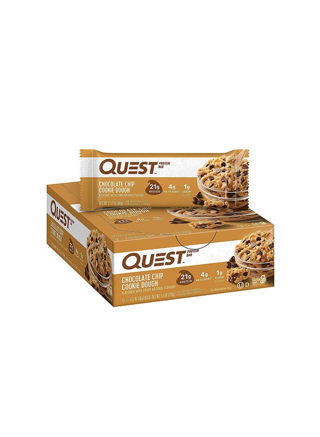 QUEST NUTRITION 12-Piece Chocolate Chip Cookie Dough Protein Bar  - Image 1