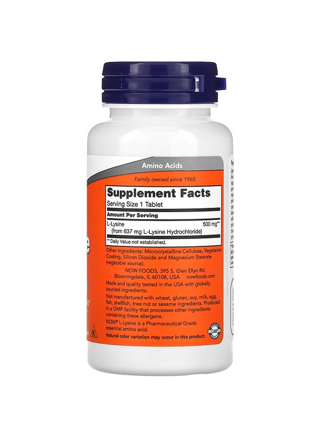 ناو فودز مكمل غذائي إل-لايسين - 100 كبسولة نباتية - Image 2