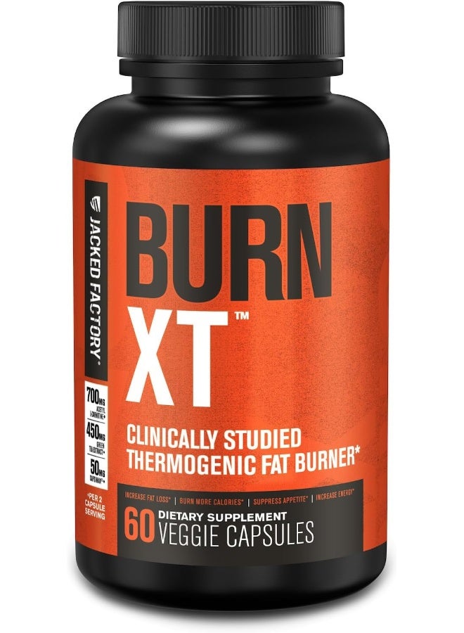 Jacked Factory Burn-XT Thermogenic Fat Burner - 60 Veggie Capsules - Image 3
