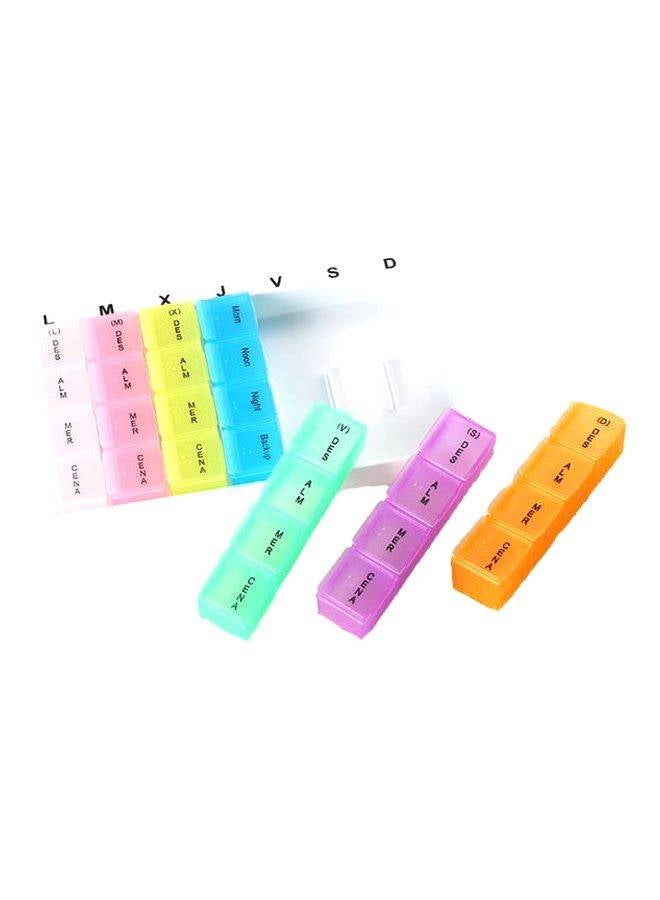 Generic 28 Grid Portable Plastic One-Week Filling Pill Box Kit - Image 3