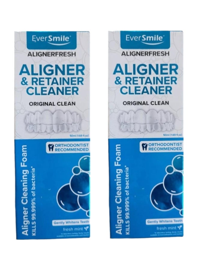 (Pack Of 2) Aligner Cleansing Foam, Whitens Teeth, Mint, 2X50 Ml Packaging May Vary 50 x 2ml - pnsku/N32504361A/45/_/1741067149/698225d8-5203-4da7-841f-973bd76001d5