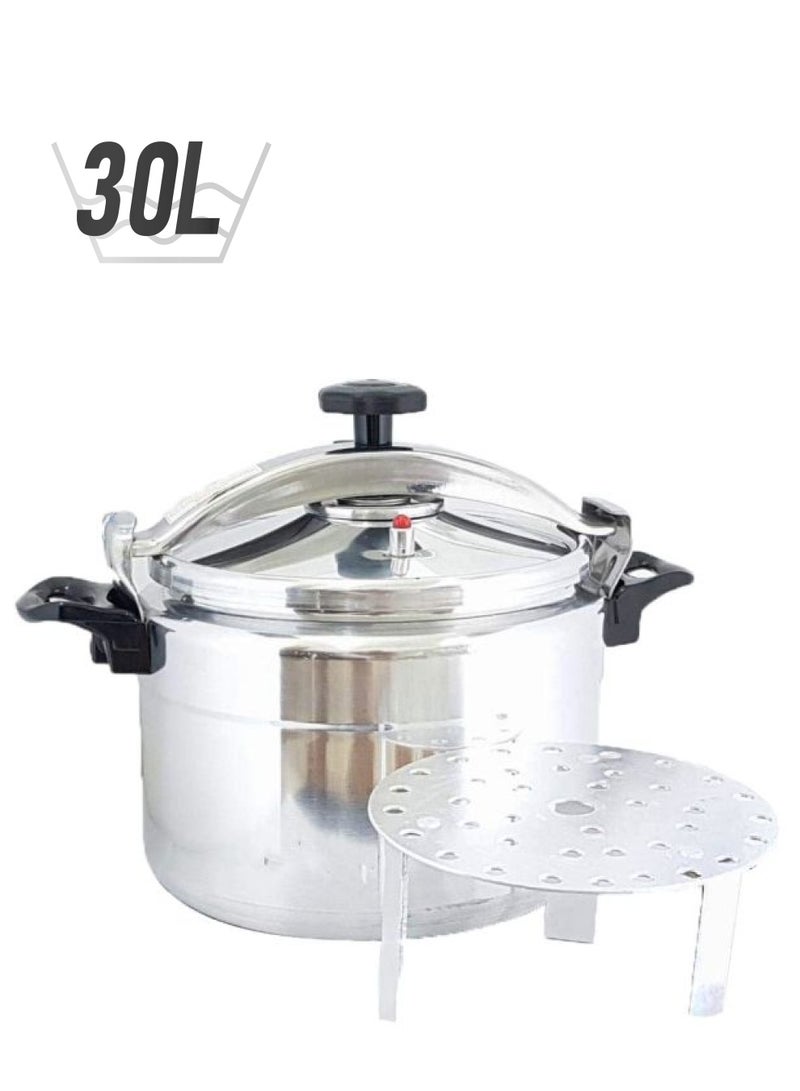 Aluminium Pressure Cooker With Rack 30Liters 