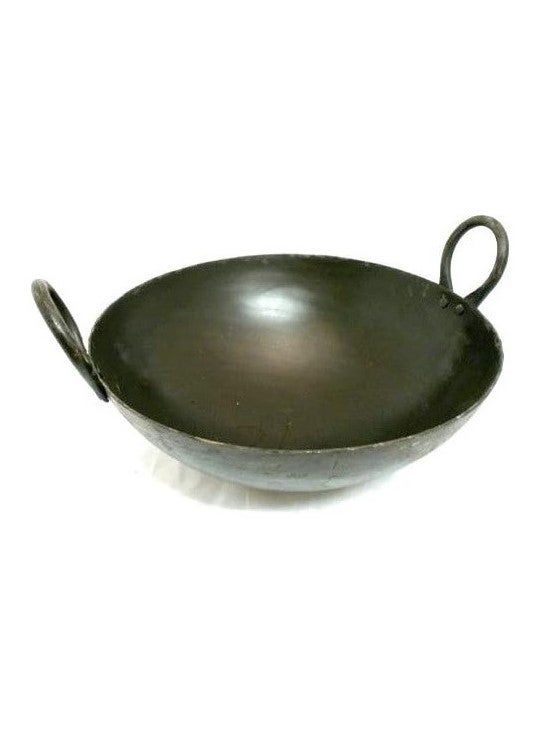 تاج وعاء طهي عميق من الحديد أسود 46سم  - Image 1