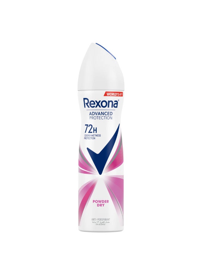 Rexona Women Antiperspirant Deodorant Spray Powder Dry White/Pink 150ml  - Image 1