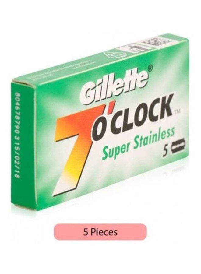 Gillette 5-Piece 7 O'clock Super Stainless Blade Set - Image 2