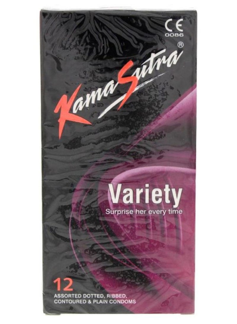 Pack Of 12 Variety Surprise Her Every Time Condom