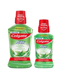 Mouthwah Plax Fresh Tea Pack Of 2 500 +250 ml Green