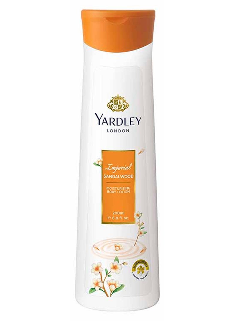 Yardley Imperial Sandalwood Moisturising Body Lotion 200ml - Image 1