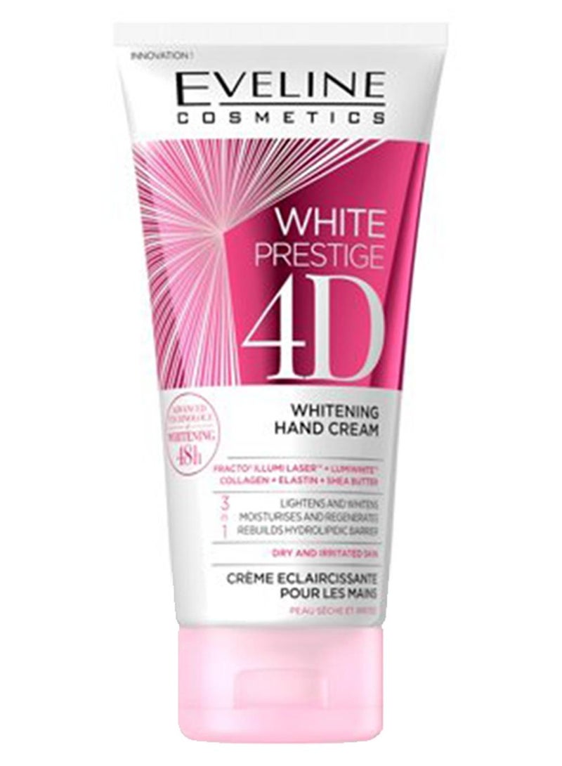 Eveline 3-In-1 White Prestige 4D Whitening Hand Cream 100ml - Image 1