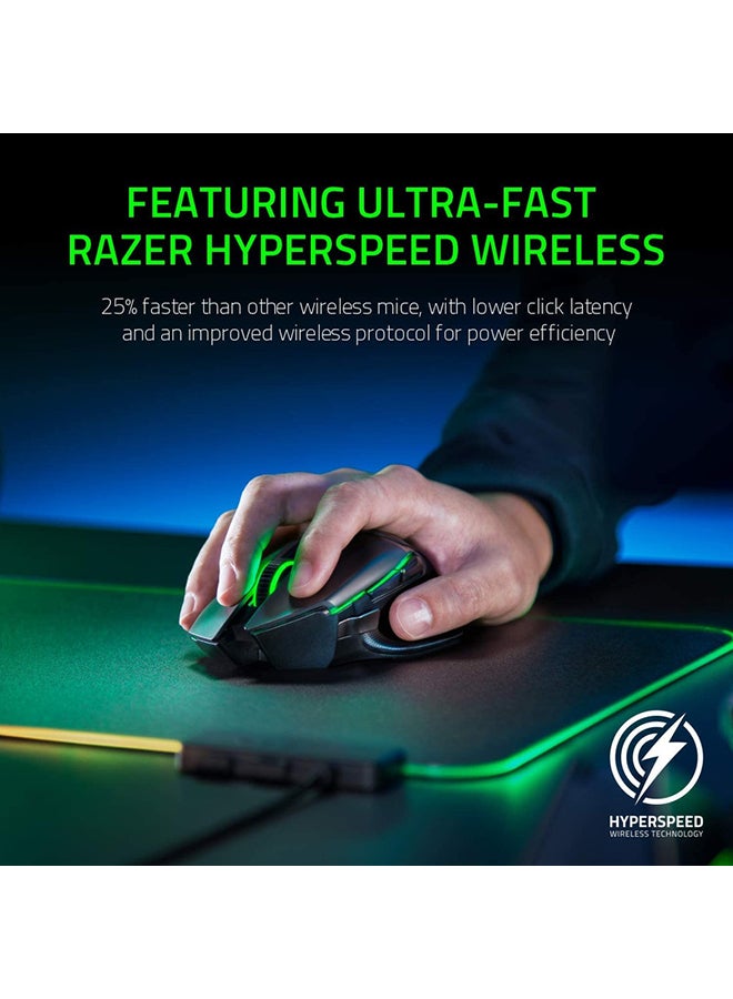 RAZER - Razer Basilisk Ultimate HyperSpeed Wireless Gaming Mouse with Charging Dock, 20K DPI Optical Sensor, Chroma RGB, 11 Programmable Buttons, 100 Hr Battery - Classic Black Black - Image 1