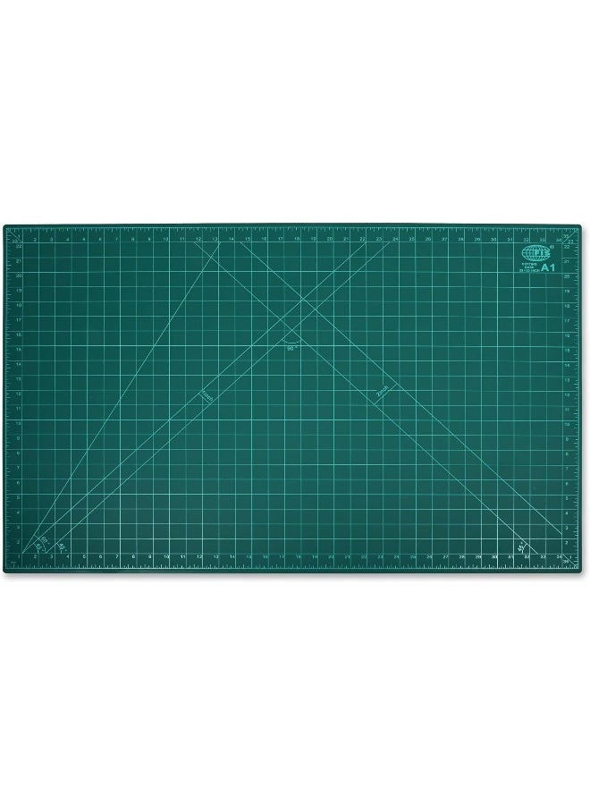 FIS A1 Cutting Mat (594x841mm) with Guide Lines and Ruler Lines - Ideal for Crafting, Green Green - Image 2