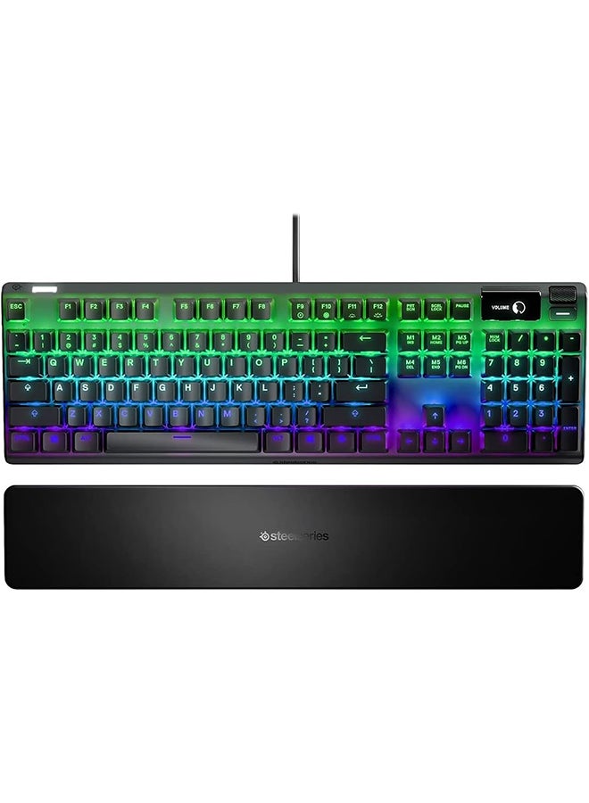 steelseries - Apex Pro Mechanical Gaming Keyboard, Adjustable Actuation Switches, World’s Fastest Mechanical Keyboard, OLED Smart Display, RGB Backlit | 64626 - Image 1