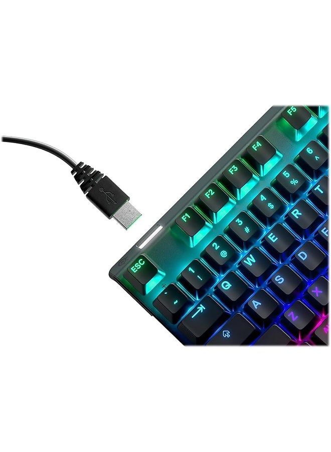 steelseries - Apex Pro Mechanical Gaming Keyboard, Adjustable Actuation Switches, World’s Fastest Mechanical Keyboard, OLED Smart Display, RGB Backlit | 64626 - Image 1