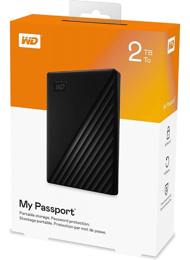 WD 2TB My Passport External Portable Hard Disk Drive USB 3.0 - WDBYVG0020BBK 2 TB - Image 1