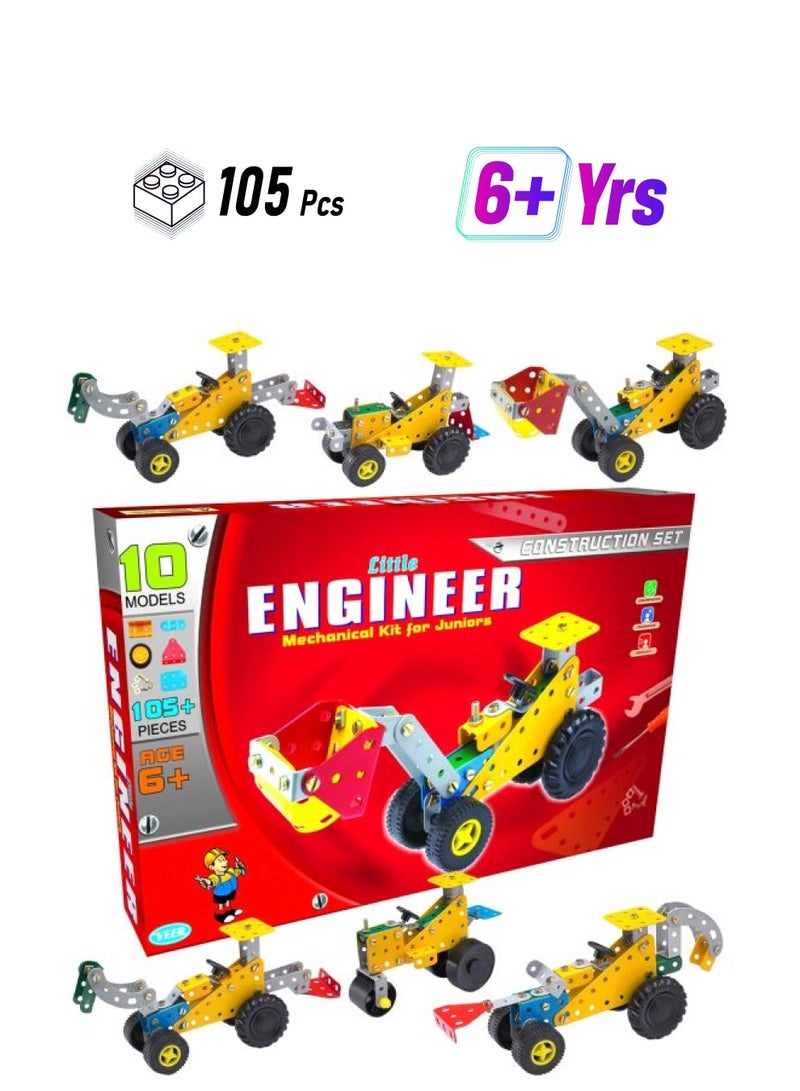 SARTHAM B06XSF86DD 105-Piece Mechanical Construction Toy Kit 105 6+ Years - Image 1