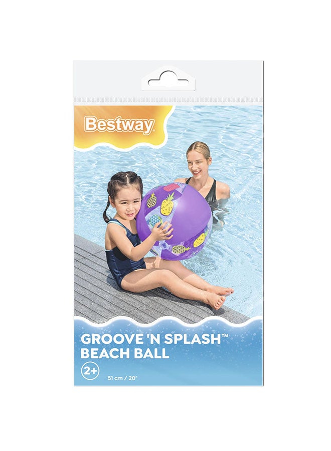 Bestway - Groove N Splash Beach Ball Age 2+ Assorted Packaging May Vary 51cm - Image 1