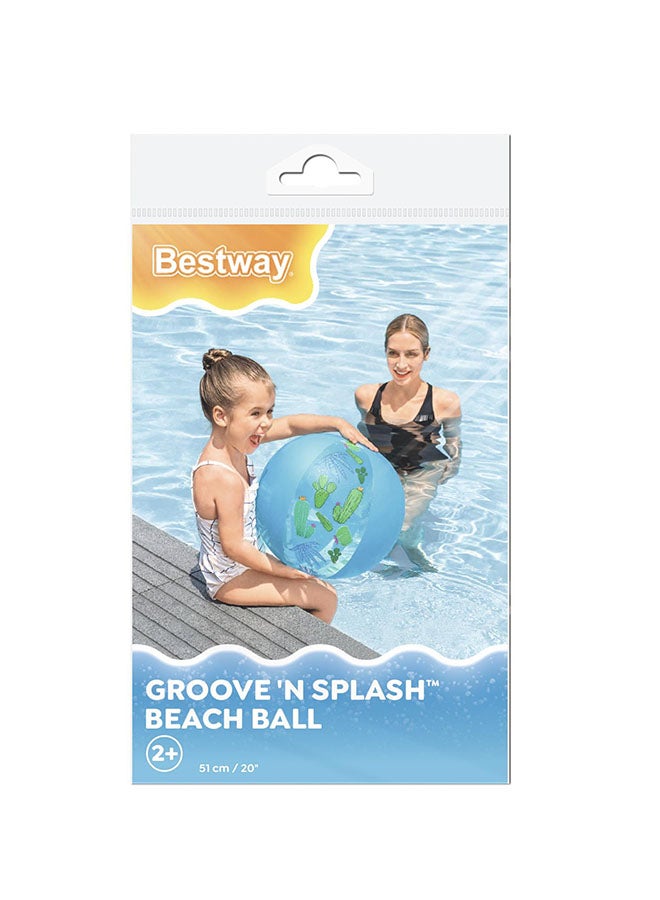 Bestway - Groove N Splash Beach Ball Age 2+ Assorted Packaging May Vary 51cm - Image 1