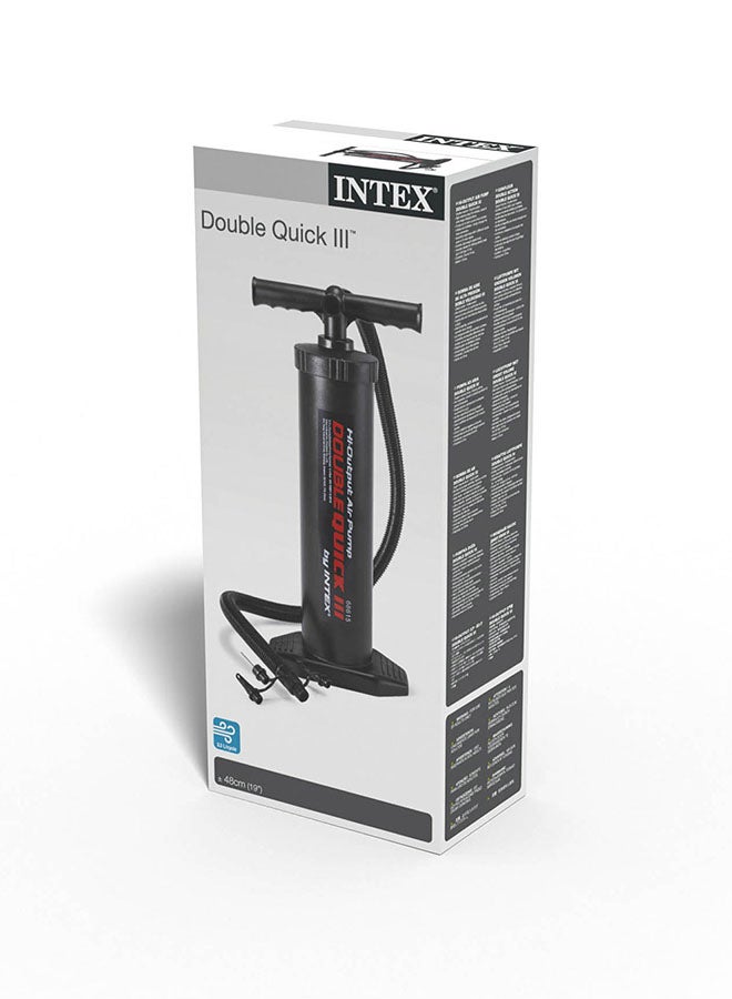 INTEX - Quick Hand Air Pump Black 48Cm (19") 3.3L/Cycle Black - Image 1