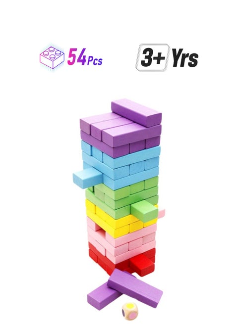 SG_TOG-ARC_B07TSXMRWK_IN_1 54-Piece Wooden Building Blocks Set 54 3+ Years