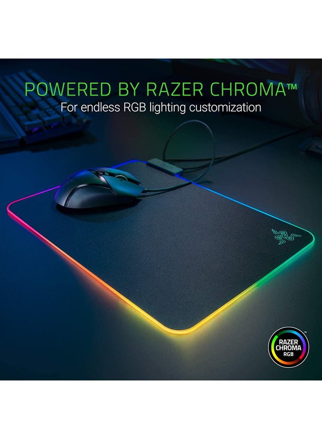 RAZER - Razer Firefly V2 -Hard Surface Gaming Mouse Mat(Micro-Textured Surface, Cable Holder, RGB Chroma Lighting) Black Black - Image 1