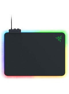 Razer Firefly V2 -Hard Surface Gaming Mouse Mat(Micro-Textured Surface, Cable Holder, RGB Chroma Lighting) Black Black