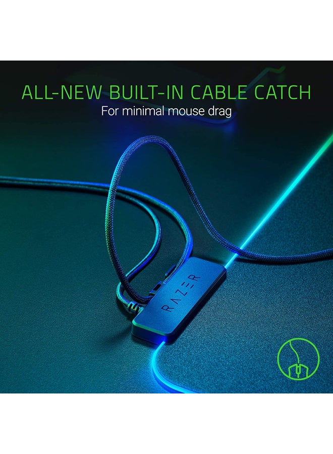 RAZER - Razer Firefly V2 -Hard Surface Gaming Mouse Mat(Micro-Textured Surface, Cable Holder, RGB Chroma Lighting) Black Black - Image 1