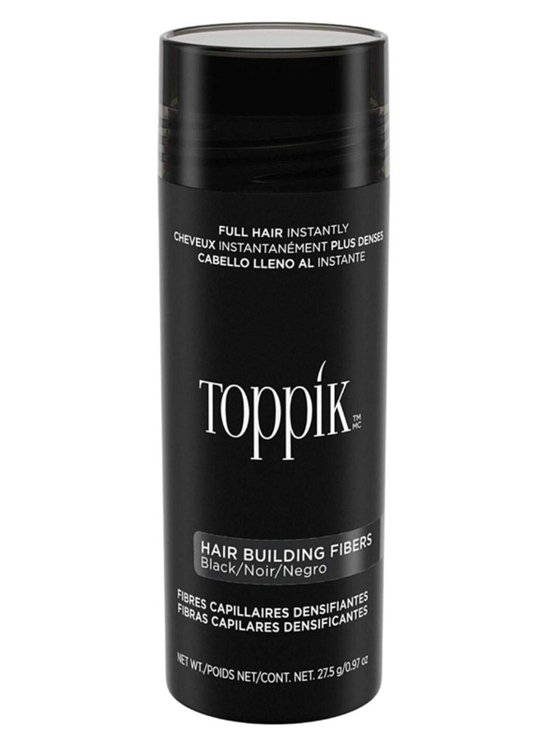 Toppik Hair Building Fibers Instant Hair Concealer for Thinning Hair, Hair Fiber for Men & Women, Texture Powder with Natural Keratin, Long-Lasting Hair Color - Black 27.5grams - Image 1