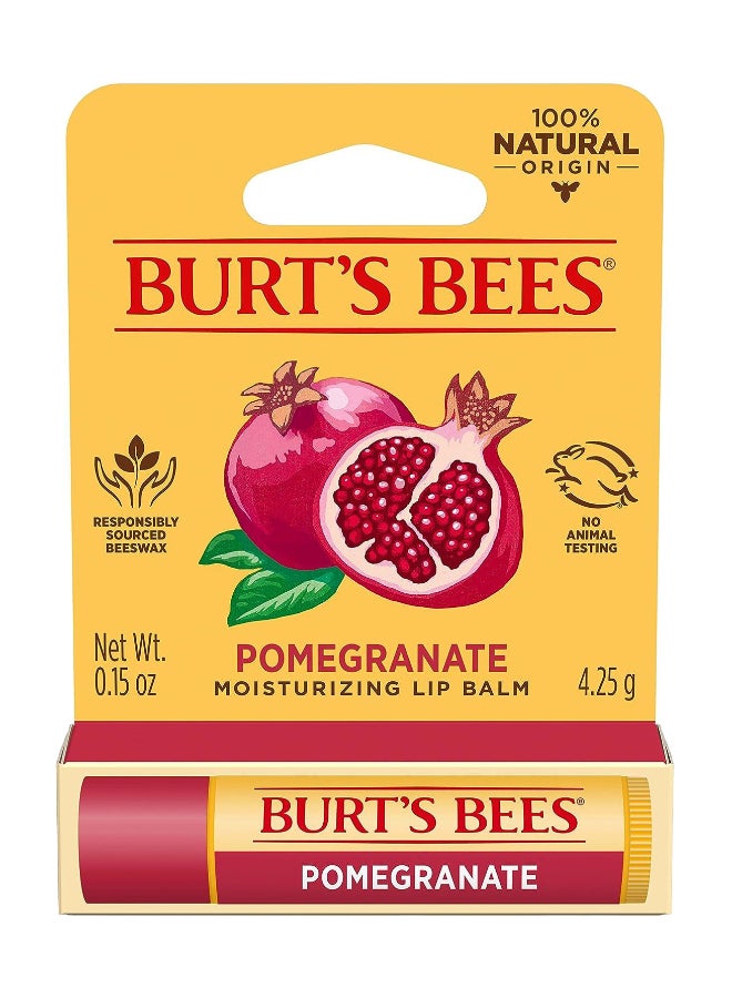 Burt's Bees Moisturizing Lip Balm Pomegranate (0.15 Oz) Packaging May Vary 4.25grams - Image 1