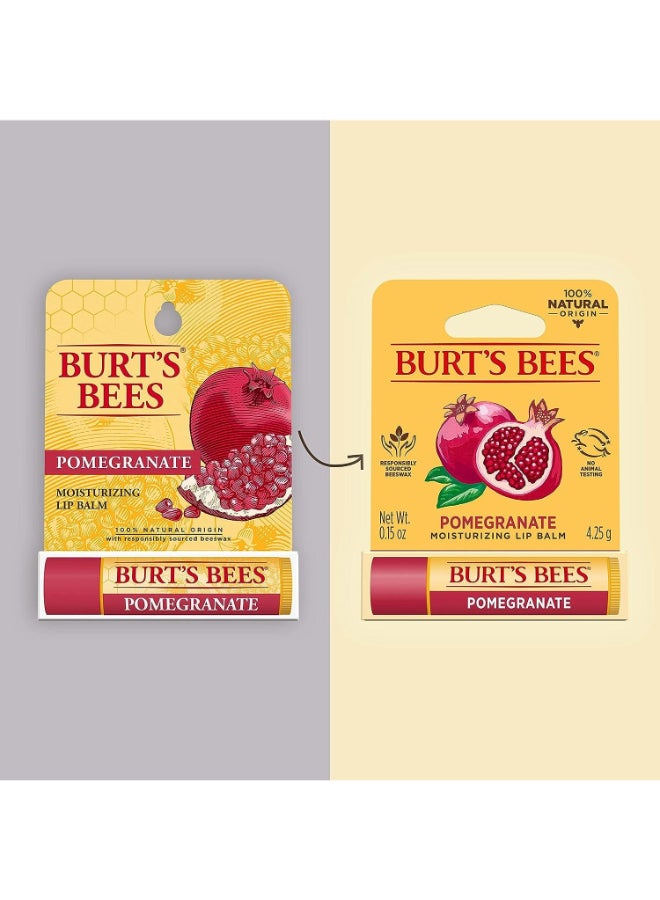 Burt's Bees Moisturizing Lip Balm Pomegranate (0.15 Oz) Packaging May Vary 4.25grams - Image 2